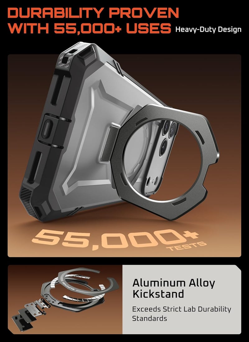 SupCase for iPhone 17 Pro Max Case with Kickstand (Unicorn Beetle Grip), [Camera Control Cover] [Compatible with MagSafe] [Military-Grade Drop Protection] Heavy Duty Magnetic Phone Case, Gray - Image 5